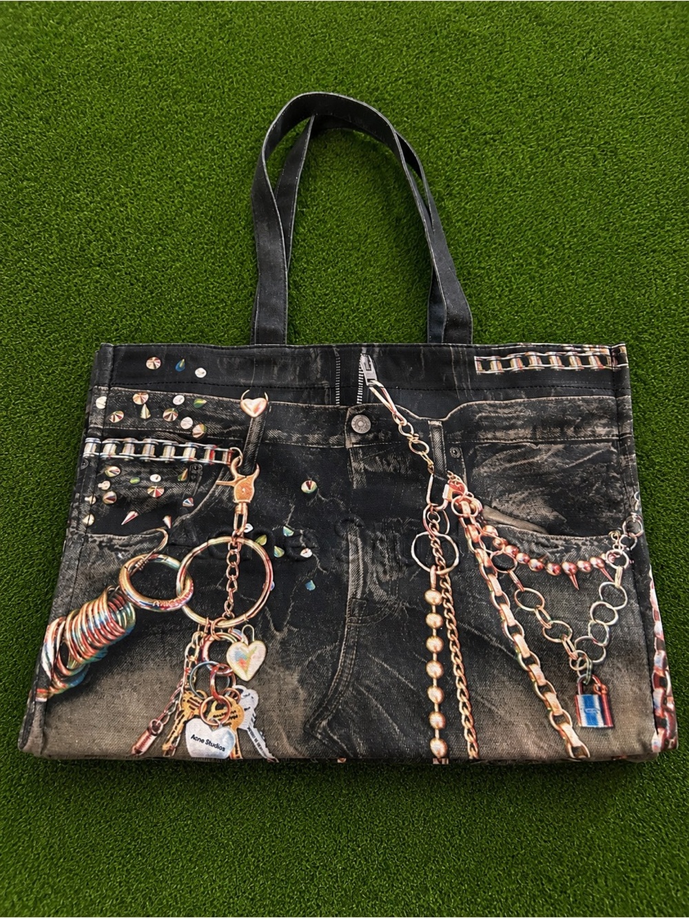 Acne Studios Trompe L’Oeil Denim Summer Tote Bag